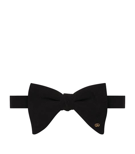 gucci bow tie black|Gucci tie and cufflink set.